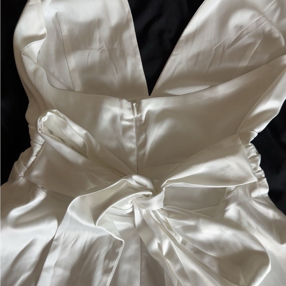 White Halter Cocktail Mini Dress - Picture 10 of 10